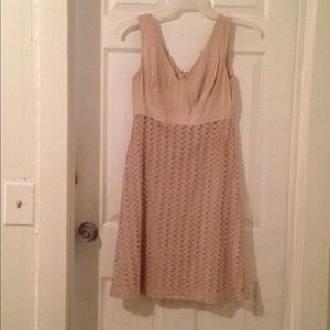 Dress with lace at bottom